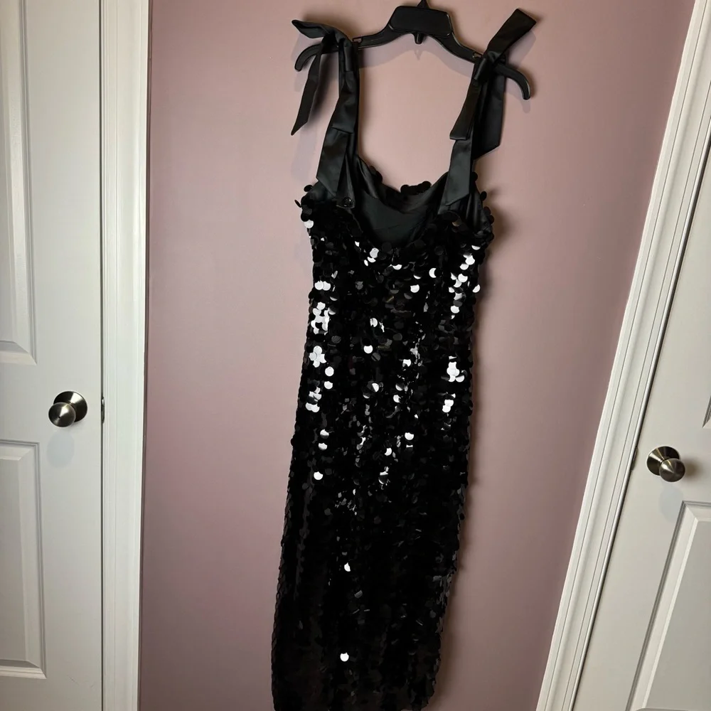 NWT Tuckernuck Jet Black Sequin Roxy Dress - Picture 7 of 9